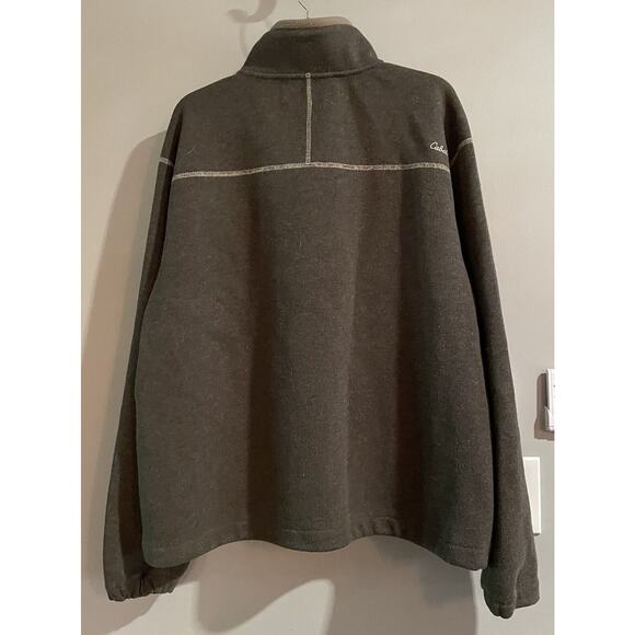 Cabelas Jacket Wool Blend Zip Up Fleece Lined Chest Pocket Outdoors Mens XL - Picture 2 of 7